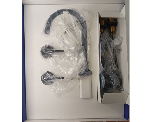 SaleKludi201433915 Nova Fonte Pur Смеситель для раковины 185 мм, на 3 отв., со слив гарн, 90°, Компл Sale201433915_1028