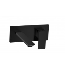 AQM6815MB Savona Смеситель для раковины, настен., на 2 отв., Комплект, черный мат AQM6815MB