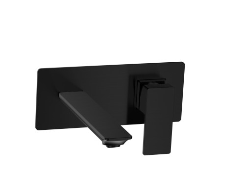 AQM6815MB Savona Смеситель для раковины, настен., на 2 отв., Комплект, черный мат AQM6815MB