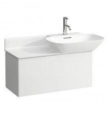 Laufen INO Тумба подвесная 77х35х35см, с раковиной (полка слева), с 1 выдвижным ящиком, цвет: белый матовый. 4.2540.1.030.170.1,  8.1330.1.000.104.1