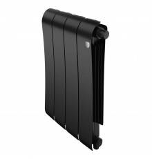 Радиатор биметаллический Royal Thermo Infinity 500 VR80 4 секции, нижнее подключение, noir sable