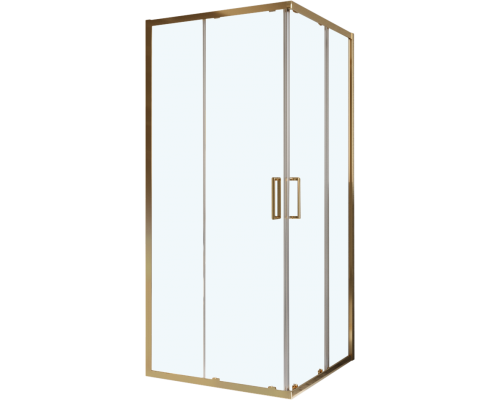 Душевой уголок BelBagno Luce A-2-80-C-ORO 80x80, профиль золото, стекло прозрачное