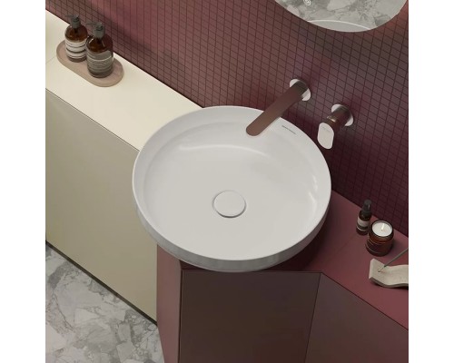 Kerama Marazzi SAFI Раковина накладная 46см, цвет: белый глянцевый. KMSFWb46GWh0 Kerama Marazzi SAFI Раковина накладная 46см, цвет: белый глянцевый. KMSFWb46GWh0