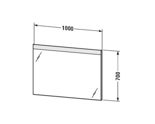 Duravit LM Зеркало с подсветкой, 100х70х3.5см., версия best, LED 1 полоса подсветки, сенс выкл 1 справа снизу, подогрев зеркала. LM7857D