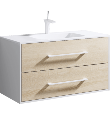 AQ MAI0110 Майами Тумба под умывальник подвесная, 2 ящика, 975х540х460 мм MAI0110