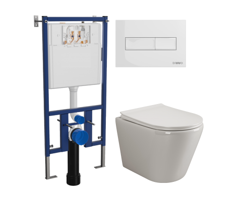 Комплект Унитаз подвесной Ceramicanova Highlight Rimless CN1804 с микролифтом, безободковый + Инсталляция DIWO + Кнопка 7320 белая Комплект Унитаз подвесной Ceramicanova Highlight Rimless CN1804 с микролифтом, безободковый + Инсталляция DIWO + Кнопка 7320 белая