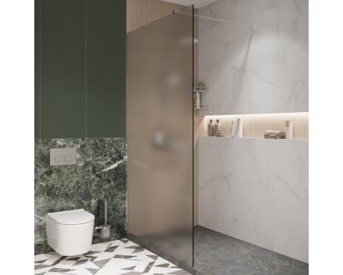 Душевая перегородка STWORKI Берген 120 см, профиль хром глянцевый, матовое стекло