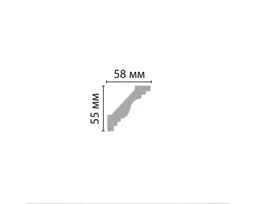 Плинтус потолочный гладкий DECOMASTER 96610 (55*58*2400мм)