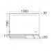 Burgbad FIUMO Зеркало 100x70x15 мм, подсветка LED, сенс выкл, обогрев, корпус Alu-Optik, 2 ящика, рейлинг черные, панель белая FOT2. SFXP100FOT2