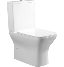Унитаз-компакт Ceruttispa Elleros CT10093 безободковый, с микролифтом, белый