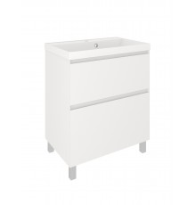 Тумба под раковину без столешницы Aqua de Marco Astra 70 напольная, глянцевая белая, с органайзером