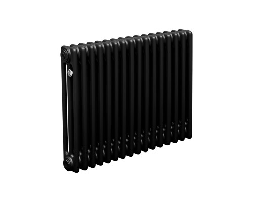 Трубчатый радиатор ТЕПЛОФОРТ ТР3057, 16 секций, боковое подключение 3/4”, черный мат 200084