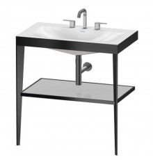 Duravit XViu Консоль напольная, 80x48x85см, с полкой, с раковиной без перелива, 3 отв., цвет: black matt/crome. XV4715TB210