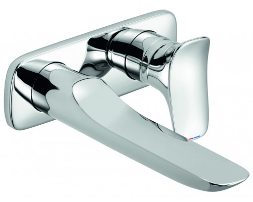 Kludi 53 244 0575 Ambienta Смеситель для раковины 186 мм, на 2 отв., настен. (внеш. монт. часть) 532440575