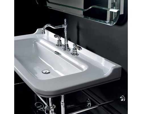 Kerasan Waldorf Раковина 100х55 см, 1 отв., керамическая, цвет: белый/хром. 4142K1bi/cr*1