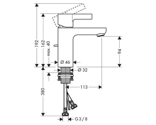 Hansgrohe Metris S Смеситель для раковины, однорычажный, на 1 отв., излив: 11,3см, цвет: хром. 31060000 Hansgrohe Metris S Смеситель для раковины, однорычажный, на 1 отв., излив: 11,3см, цвет: хром. 31060000