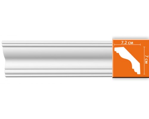Плинтус потолочный гладкий DECOMASTER DS-339AF гибкий (72*70*1200мм)