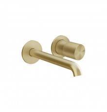 Gessi Habito Unito Смеситель для раковины, настенный, цвет: Brass Brushed PVD. 70088#727
