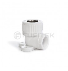 Угольник переходный Fusitek PP-R ВР Ø20х1/2 с креплением. FT04601