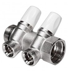 Коллектор с шаровыми кранами Rehau G1 х2G3/4  (2 выхода). 11316441001