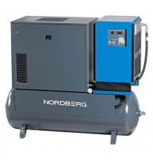 Компрессор винтовой, 11 кВт, 1400 л/мин, 10 бар, ресивер 500 л NORDBERG NCS500/1400-10