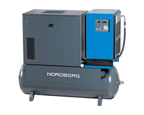 Компрессор винтовой, 11 кВт, 1400 л/мин, 10 бар, ресивер 500 л NORDBERG NCS500/1400-10