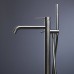 Newform X-STEEL 316 Смеситель для ванны напольный, излив 243 мм, в комплекте руч. душ, шланг, без встраиваемой части, цвет: INOX. 69684EX.50.050