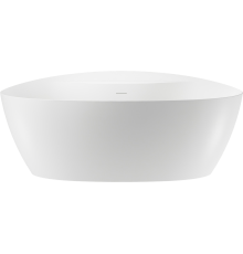 Акриловая ванна Wellsee Laster 175x85 см, отдельностоящая, белая, овальная, на ножках, со сливом-переливом, с донным клапаном, фурнитура черная