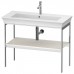 Duravit White Tulip Металлическая консоль 98.4x45х76см., напольная, 1 дерев. полка, цвет: Nordic White HighGloss. 2363100000, WT45410H4H4