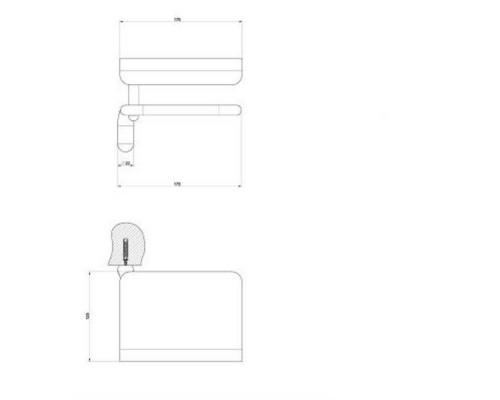 Gessi Goccia Держатель для туалетной бумаги с крышкой, подвесной, цвет: белый. 38049#079