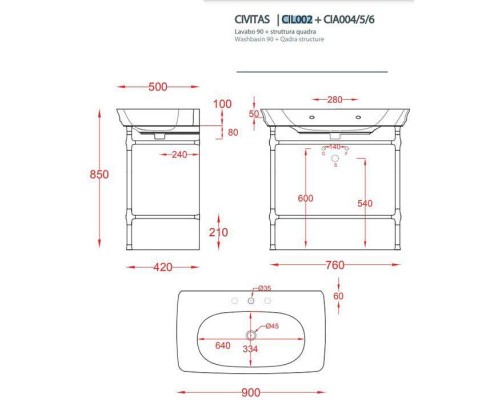Artceram CIVITAS Раковина 90x50 см, 1 отв., цвет: белый. CIL002 01 00 *1, CIC002 01 00 Artceram CIVITAS Раковина 90x50 см, 1 отв., цвет: белый. CIL002 01 00 *1, CIC002 01 00