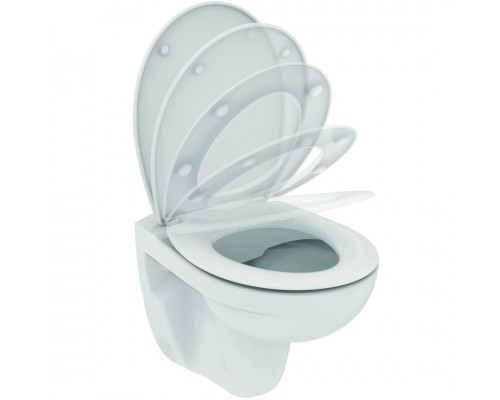 IS K881201 Eurovit Унтитаз подвесной, Rimless, с сиденьем SoftClose K881201