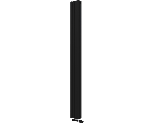 Радиатор стальной KZTO Quadrum 30 V 2 1750-4 U 4 секции, черный матовый муар