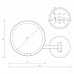 Decor Walther Round Just Look WR Косметическое зеркало 21.5см, подвесное, увел. 5x, подсветка LED, цвет: белый матовый. 0122350