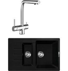Комплект Мойка кухонная Lava D2.LAV + Смеситель SG14 CR chrome