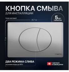 Кнопка смыва STWORKI 230823 хром матовый
