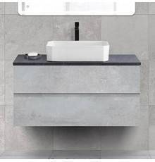 Тумба с раковиной Cezares Molveno 46 100 beton, со столешницей