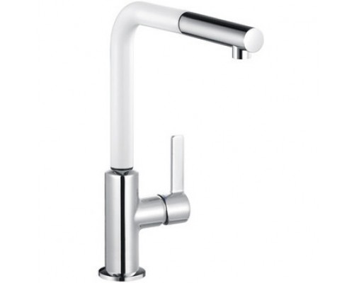 Kludi 40 851 9375 L-INE S Смеситель для кухни 265 мм, выдвижной Г излив, 8,2 л/мин 408519375