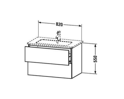 Duravit L-Cube Тумба с раковиной 82х48.1см, подвесная, цвет: орех натуральный. 2336830000, LC624107979 Duravit L-Cube Тумба с раковиной 82х48.1см, подвесная, цвет: орех натуральный. 2336830000, LC624107979