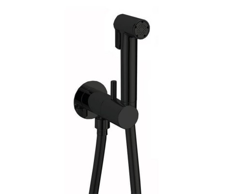 Cisal Shower Гигиенический душ со шлангом 120см, вывод с держателем и встроенный прогрессивный картридж, цвет: черный матовый. CV00797540 Cisal Shower Гигиенический душ со шлангом 120см, вывод с держателем и встроенный прогрессивный картридж, цвет: черный матовый. CV00797540