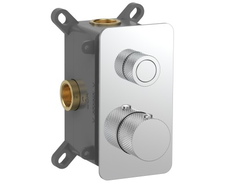 AQM8810CR Встр. термостат на 1 п. с регулировкой напора в комп. с внутр. частью, хром AQM8810CR