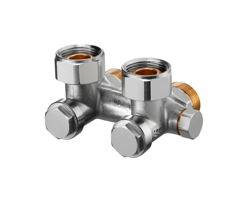 Узел нижнего подключения Oventrop Multiflex V, 3/4НГ х 3/4НР, угловой (СЕ) для заполнения 1016342