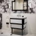 DevonDevon Metropolitan ceramic Тумба 89х87.5см., из лакир. дерева, с раковиной из белой керамики и планками Pure White, цвет: Deep Black. METPWL3FBI