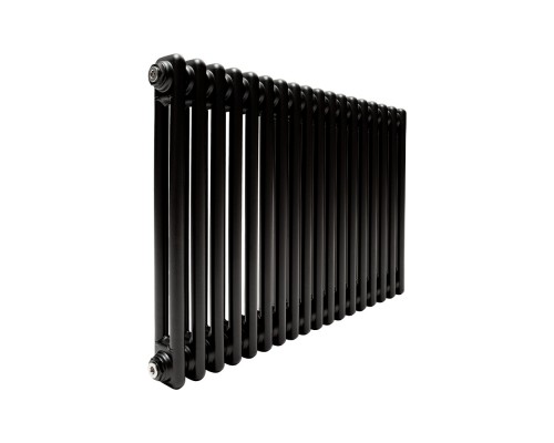 Трубчатый радиатор ТЕПЛОФОРТ ТР2057, 18 секций, боковое подключение 3/4”, черный мат 200103
