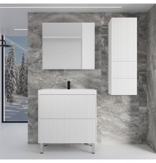 Мебель для ванной комнаты Style Line Стокгольм 80 напольная, белый рифленый софт