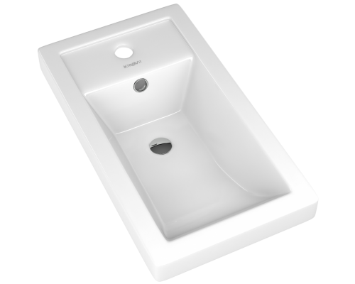 AQ 4640021065907 Kirovit Раковина Фостер 450 455х250х147 мм, с отв. под смес, хром кольцо перелива 4640021065907