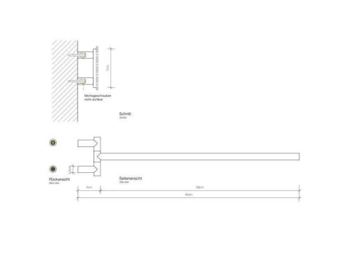 Decor Walther Mikado HTH1 Полотенцедержатель поворотный 40см, подвесной, цвет: розовое золото. 0520516 Decor Walther Mikado HTH1 Полотенцедержатель поворотный 40см, подвесной, цвет: розовое золото. 0520516