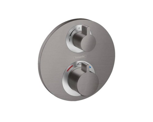 Hansgrohe Ecostat S Термостат с запорным/переключающим вентилем Ecostat S, СМ, цвет:  черный хром. 15758340