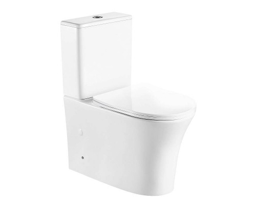 Унитаз-компакт напольный AZARIO Anteo ROUND AZ-1219A, глянцевый белый