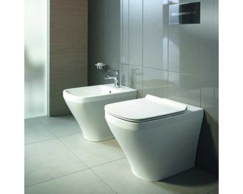 Duravit Me by Starck Биде напольное приставное 37х60 см, с 1 отв. под смеситель, с креплением, цвет: белый. 2284100000